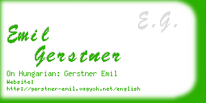 emil gerstner business card